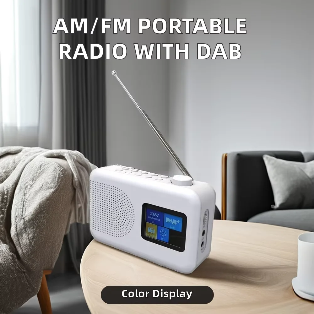 Portable Shortwave DAB & AM FM Digital Radio with Color TFT Display Vintage Styled Built-in USB & MP3 Players Shortwave Radios