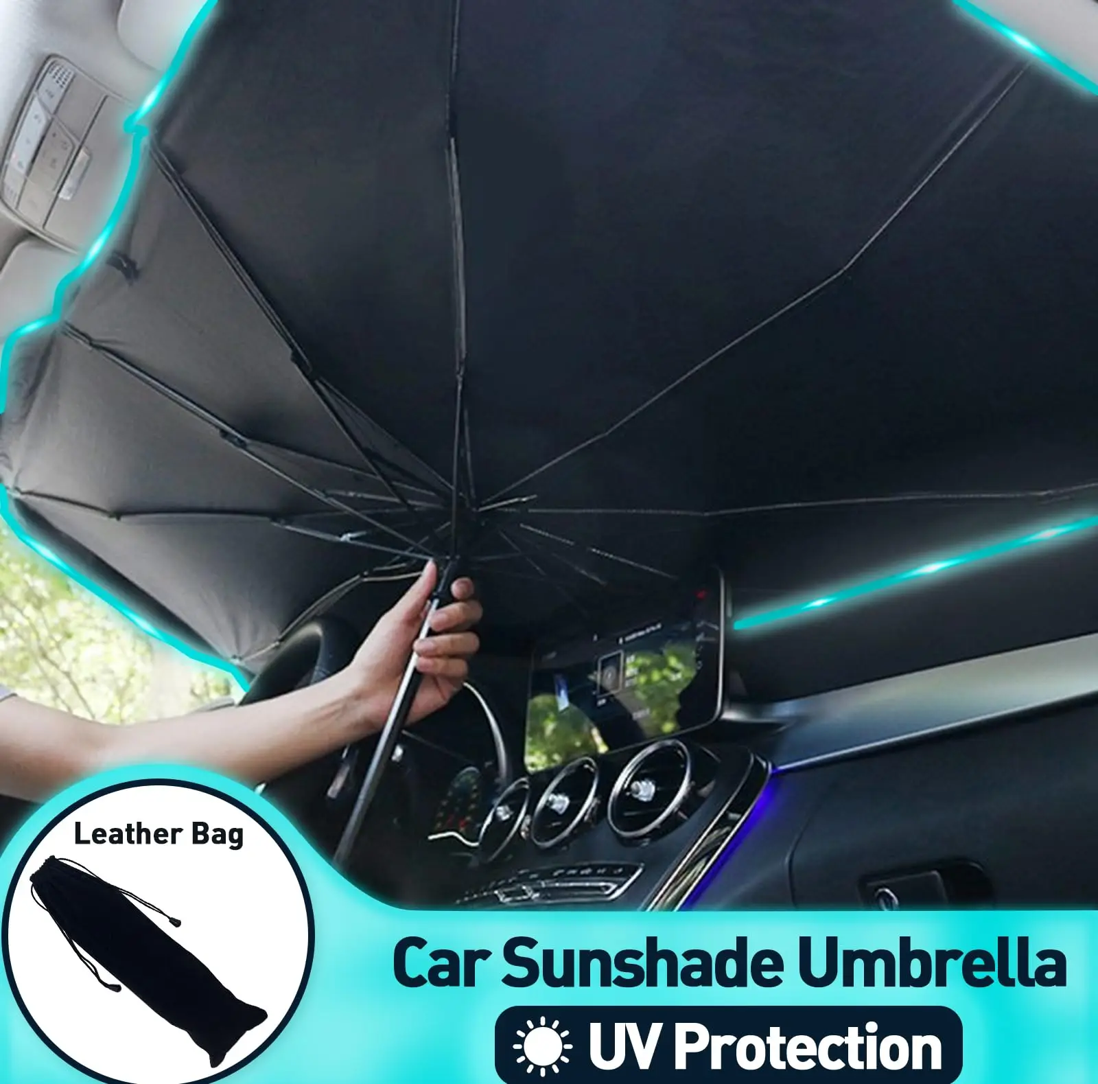 Custom Car Windshield Sun Shade Umbrella Foldable Car Umbrella