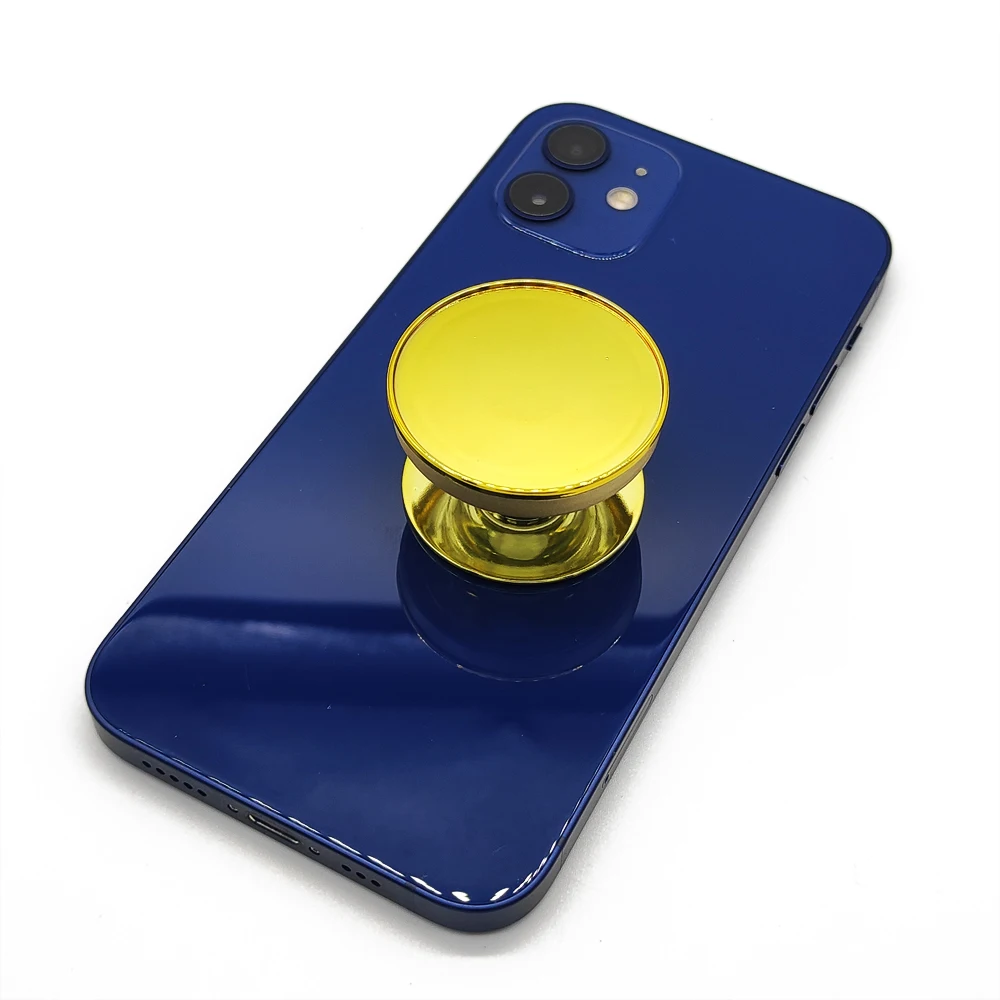 Source Factory Custom Epoxy Resin Electroplating Phone Grip Tok Stand with  Bulk Aluminum Sheet with Glue on Top