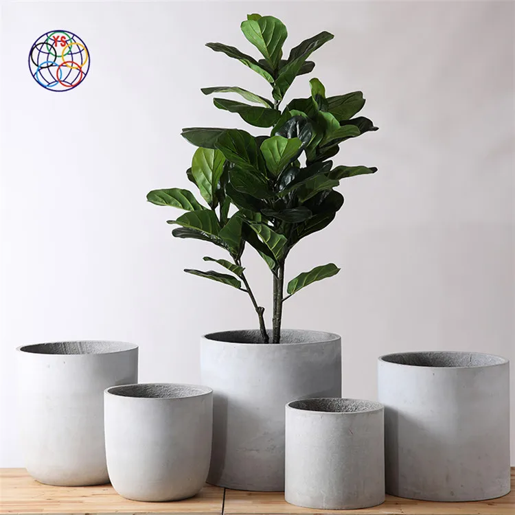 Yongsheng Minimalism Style Cylinder Matte Patio Indoor Outdoor Planters Home Decor Large Flower Pots for Garden Decoration
