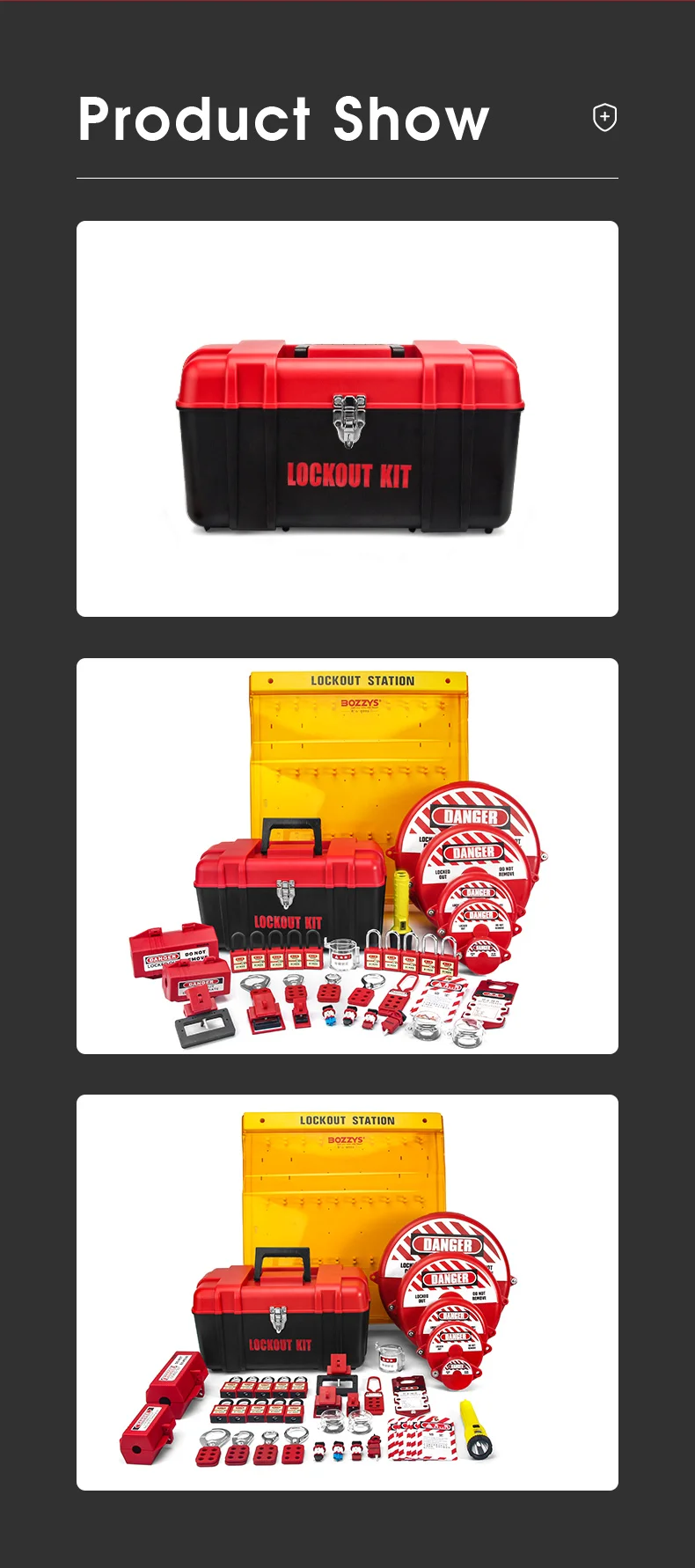 Bozzys Lockout Tagout Kit With Toolbox,Switch Push Button Estops And ...