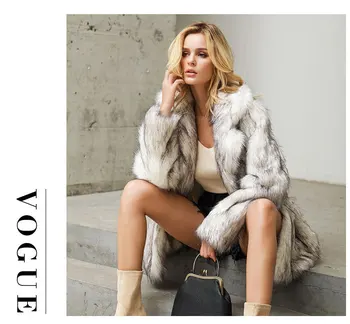 High quality wholesale woman winter warm thick faux fur coat faux fur coats for ladies