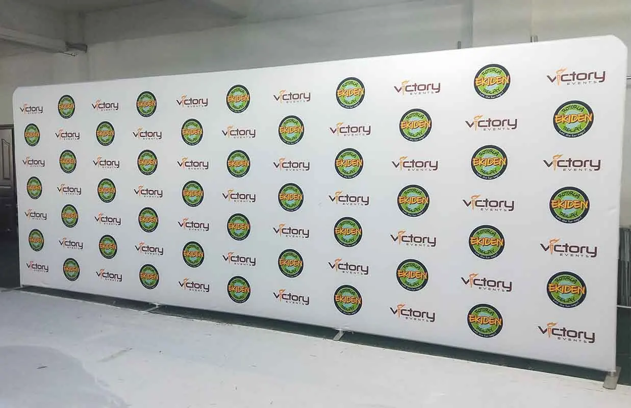 Custom 8ft Party Straight Backdrop 10ft Portable Advertising Pop up Backdrop Wedding Event Straight Backdrop Banner