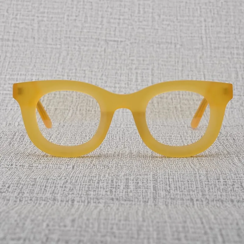 Brand Designer Acetate Thick Eyeglasses Frame Top Quality Glasses Optical Frames Supplier Men