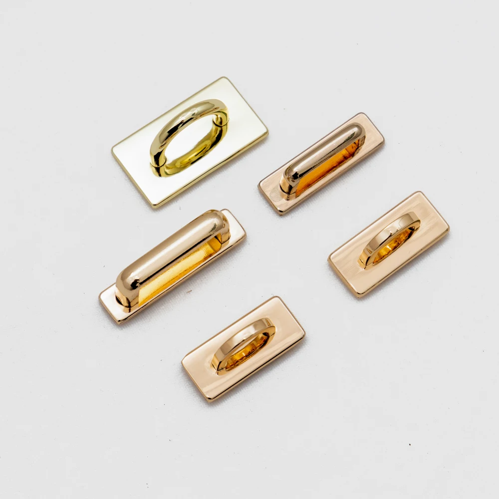 Custom Logo Metal Bag Clasp Press Lock Accessories High Quality Alloy Handbag Push Lock Metal Turn Twist Lock for Women Bag
