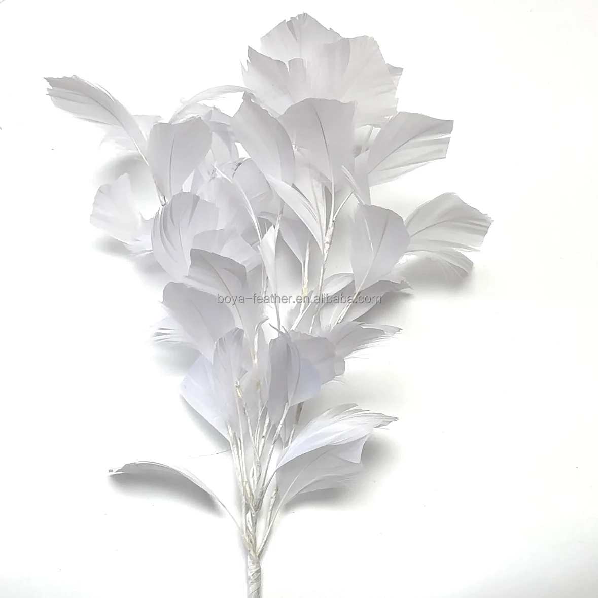 Goose Feather Flower Mount with Wire Accessory