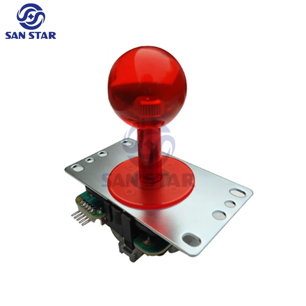 Sanwa Arcade Stick Ball Top Transparent Top Ball Joystick DIY Game Stick Arcade Joystick with Trackball
