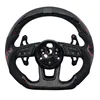 Forged Carbon Fibre+Leather+LED+Red Stitching