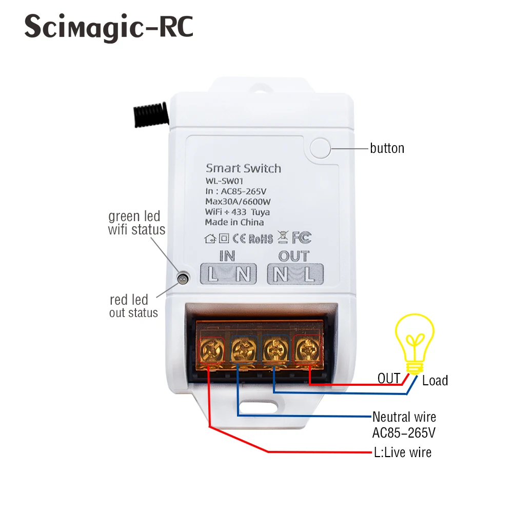 Wireless remote control switch 433mhz RF USB Lamp Fan Supply