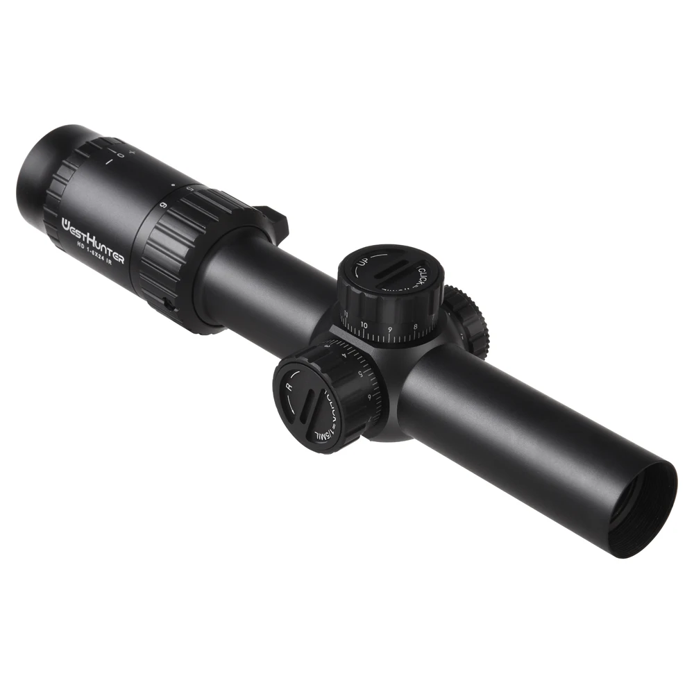 WESTHUNTER HD 1-6X24 IR Hunting Riflescope Tactical Red Green Illuminated Compact Scope Outdoor Long Range Shooting Optic Sights