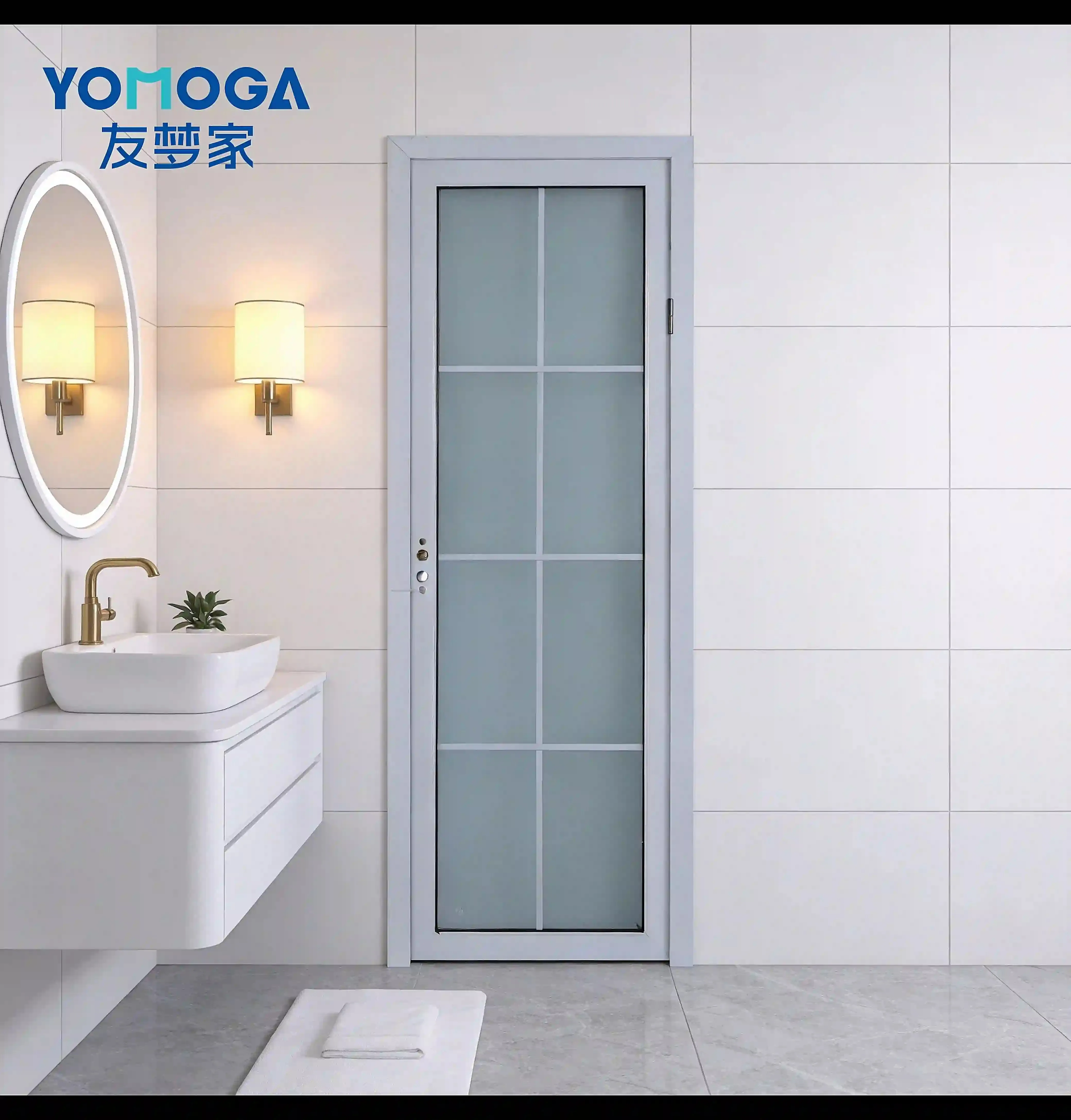 Customized Waterproof Glass Bathroom Door