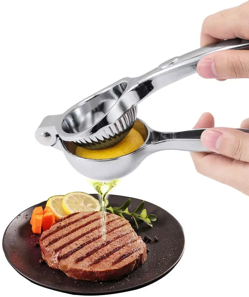Handheld Fruit Citrus Juicer Stainless Steel Lemon and Lime Squeezer Manual Press Juicers