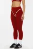 Leggings rosso vino