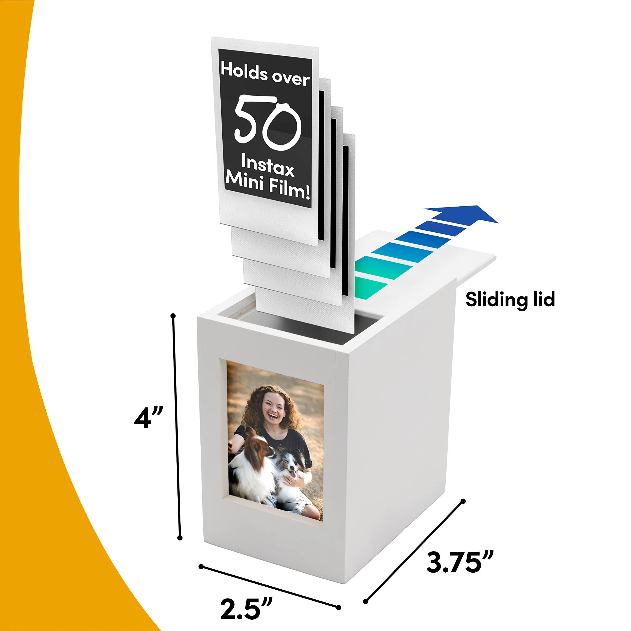 Factory Custom Acrylic Camera Mini Polaroid Frame and Photo Storage Box for Reception and Registry