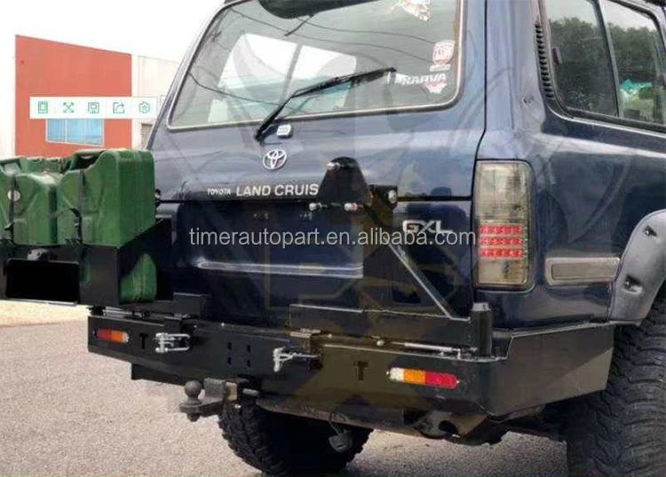 4WD Land Cruiser 80 Series Front and Rear Bumper with Tire Carrier Steel Hanger Bar Iron Bars for Construction for Sale