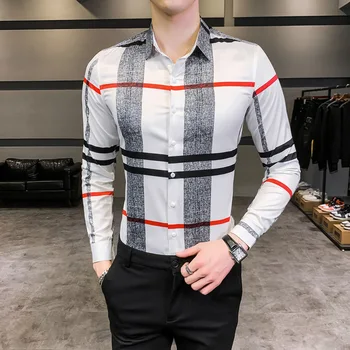 2022 Fashion luxury shirt Slim mens clothing high quality shirts for man