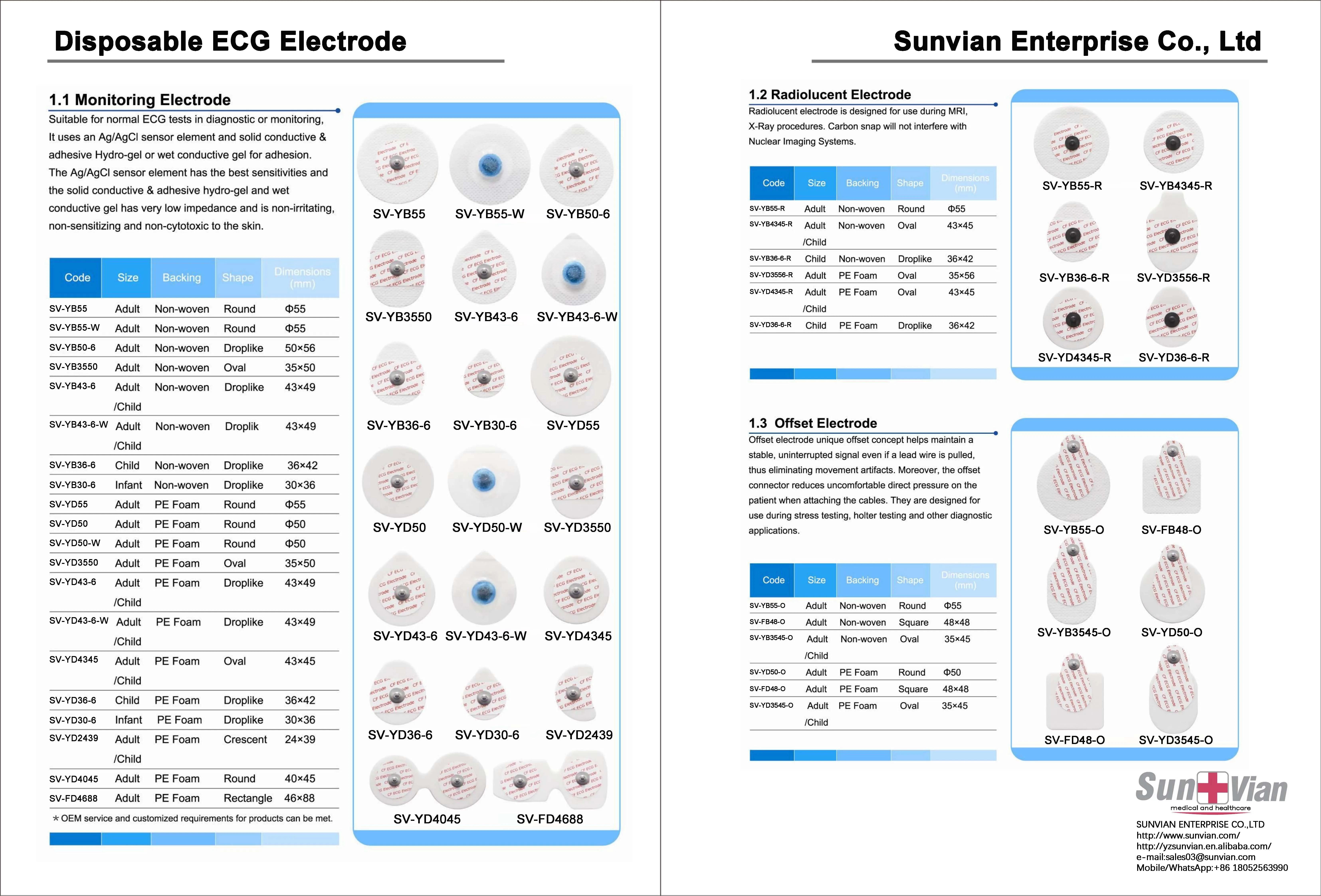 Disposable Medical ECG Monitoring Electrode For Adult/Child supplier