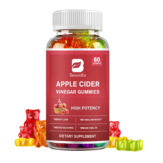 Detox Flat Belly Gummies Custom Private Label 60 pieces Apple Cider Vinegar Bears Gummy