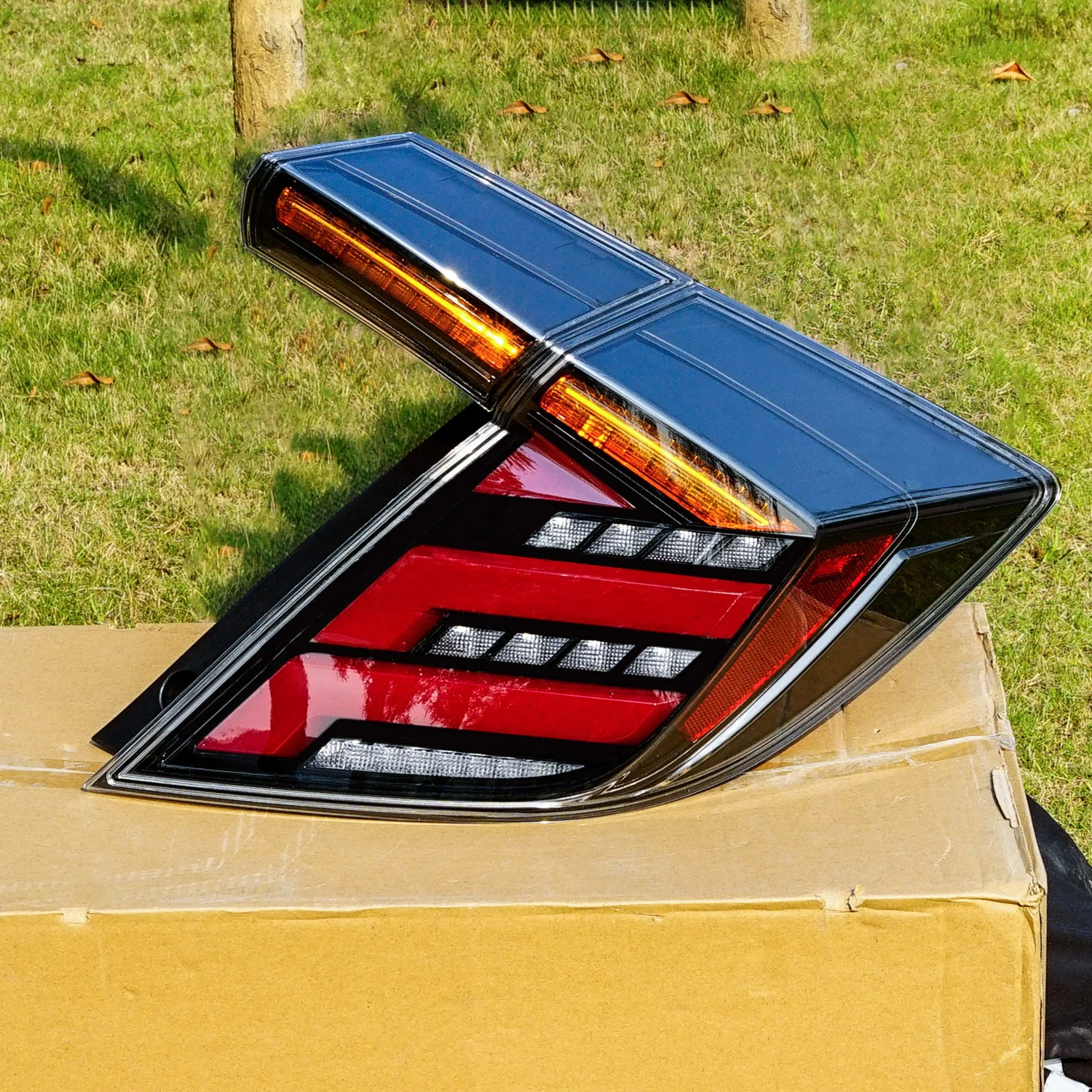 Archaic Paire De Feux Arrière LED Compatibles Avec La 10e Honda Civic Type R Hatchback 2016-2020, Avec Clignotant Séquentiel, Animation DRL, Paire