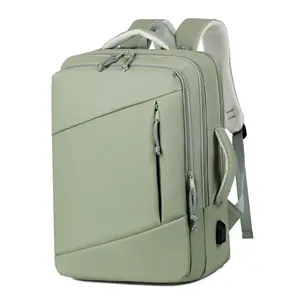 Wholesale Unisex Large Capacity Nylon Laptop Backpack USB Charging Port Custom Logo Durable Waterproof for Business Polyester