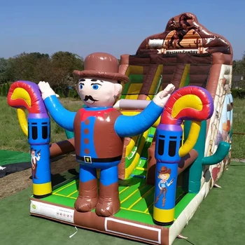 Indoor Outdoor cowboy Theme Inflatable Amusing Park Inflatable Playground For Kids