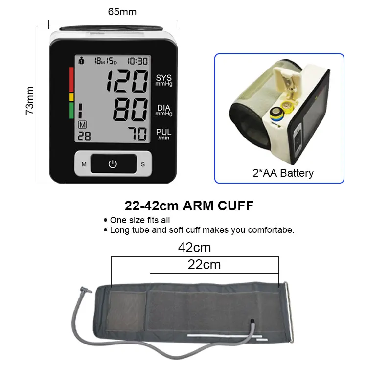 Fully Automatic Digital Wrist Blood Pressure Monitor 107*104*65 U60CH-D08  Alphamed Advanced CE ISO 99.5% ABS 2*99 Groups Memory - Buy Fully Automatic  Digital Wrist Blood Pressure Monitor 107*104*65 U60CH-D08 Alphamed Advanced  CE