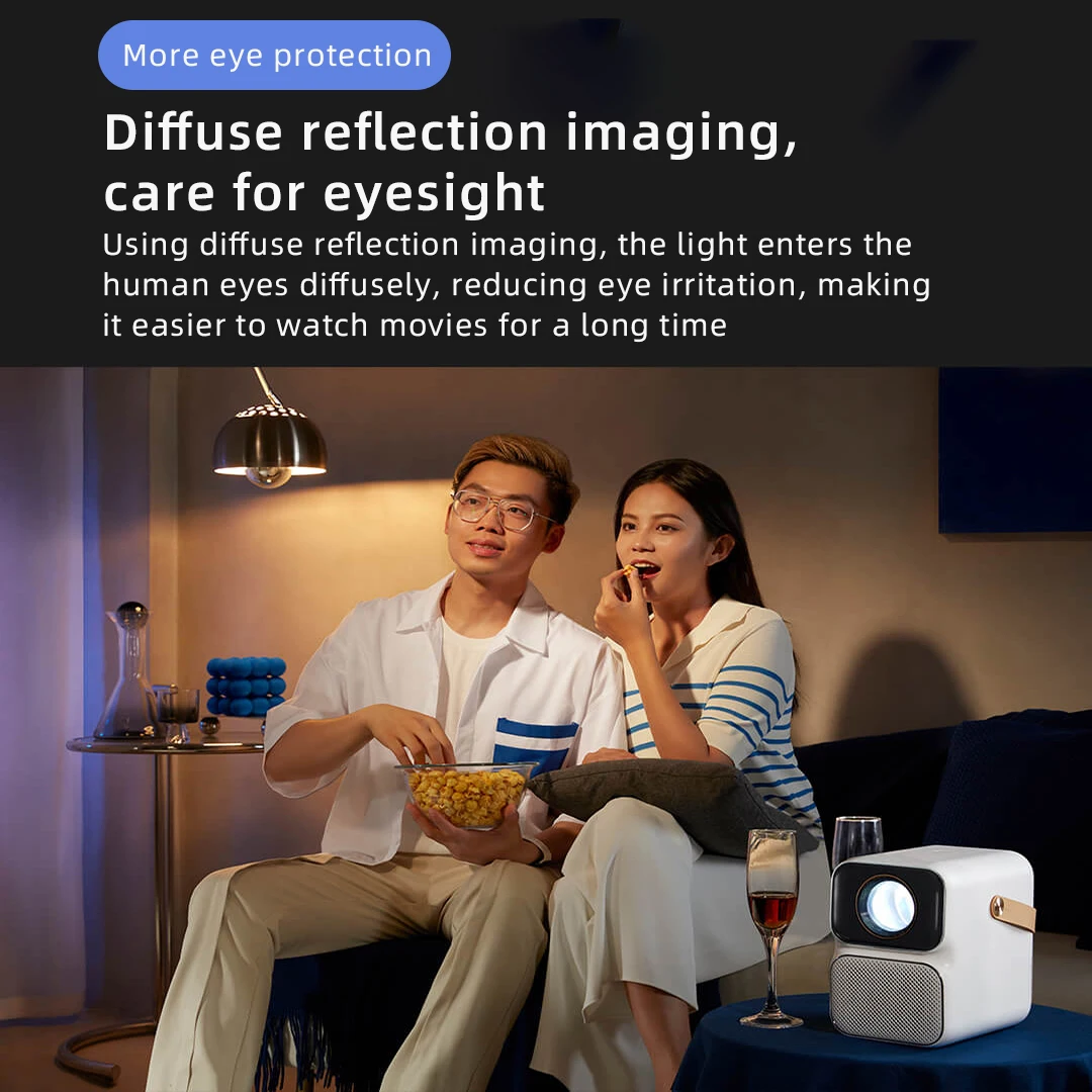 Портативный проектор Wanbo T6 MAX, 1080p, Android, 1080P, 5G, Wi-Fi, 550 Ansi-люмен, 2 Гб + 16 ГБ, умный Портативный светодиодный проектор T6Max