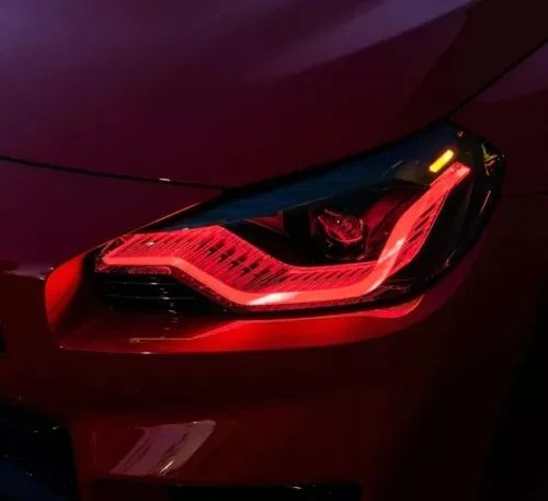 New Red Angel Eyes DRL LED Board Set for BMW Series G87 M2 G42 Adaptive  Headlight Daytime Running Lights 2021 2024