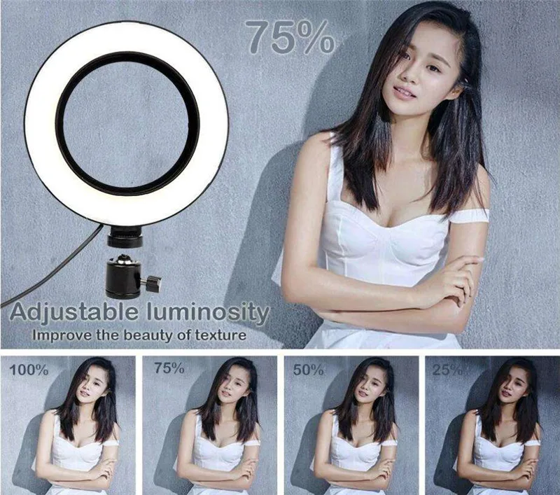 Lumière annulaire YouTube 10 pouces, lumière de remplissage pour vidéo de téléphone portable, diffusion en direct de célébrités sur Internet, offre spéciale