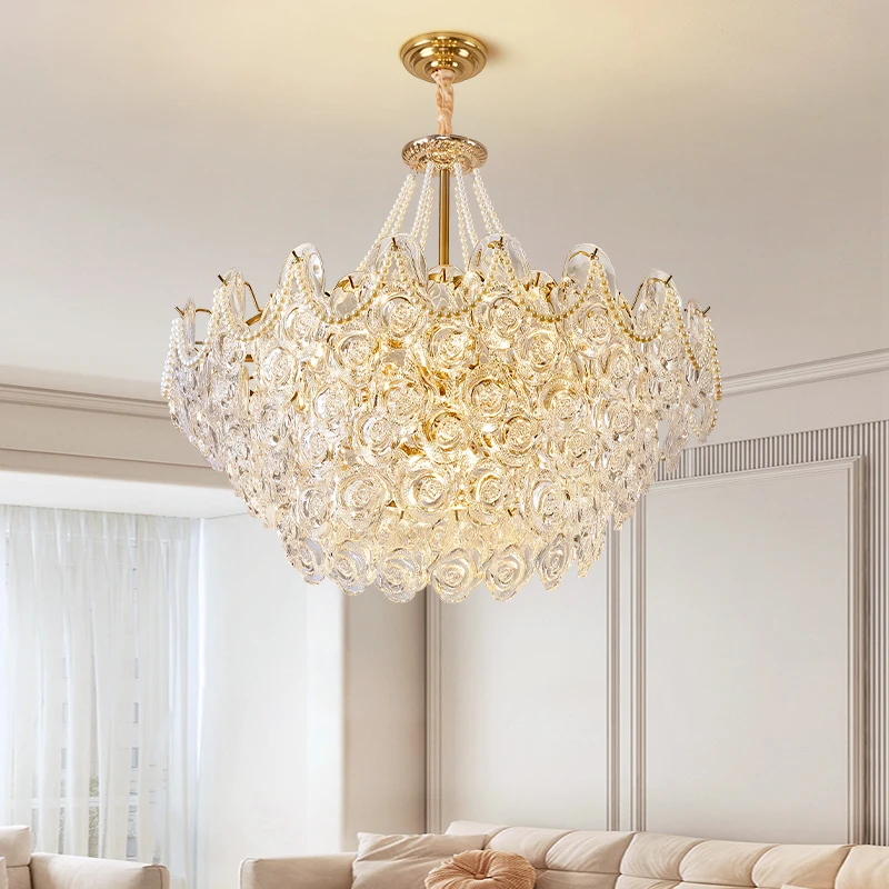 Make in China Factory for Living Room Crystal Lights Modern Pendant Light Crystal Lamp Led Indoor Hanging Ceiling Light
