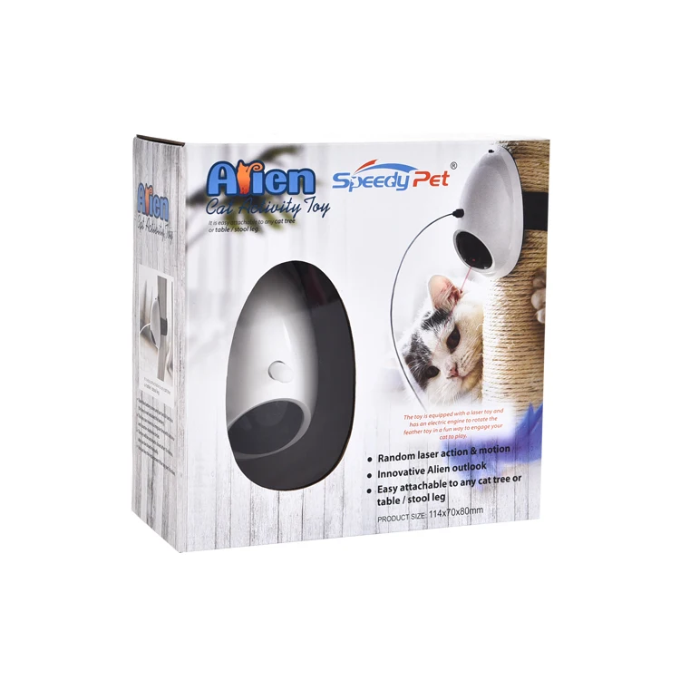 Sustainable Removable Rotating Pet Cat Activity Feather Electronic Cat Laser Toy