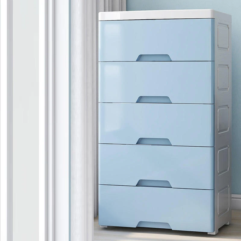 4 Tier Foldable Plastic Storage Drawer Cabinet Colorful Bedroom Household with Pull-out Drawers for Clothing Organization details