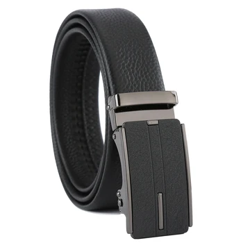 OEM High Quality China Fashion Cow Hide Belts Personalized Private Label Black Genuine Leather Sash Belt For Men