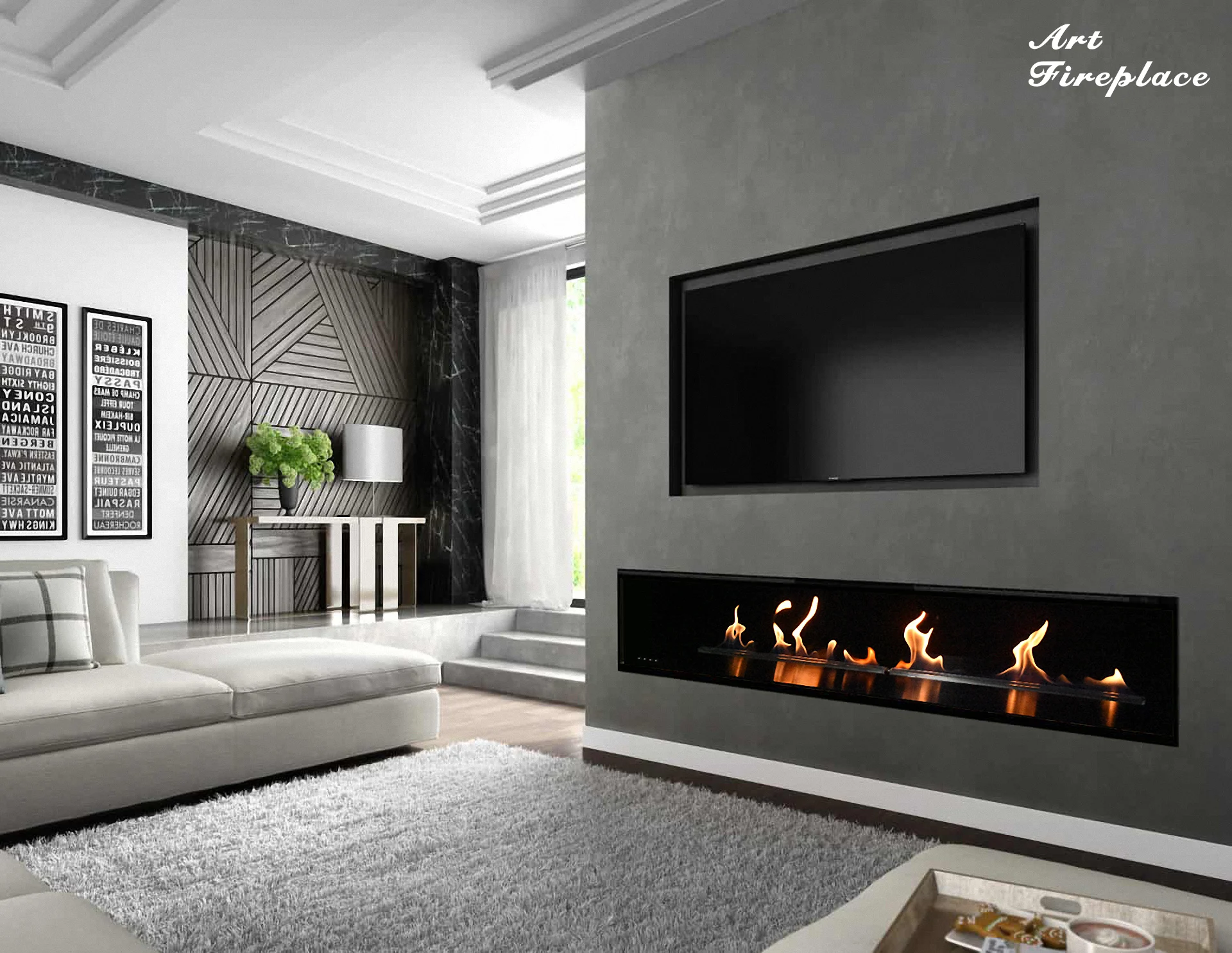 Electric Fireplace, Wall, 100-240v, 750 - detail 14