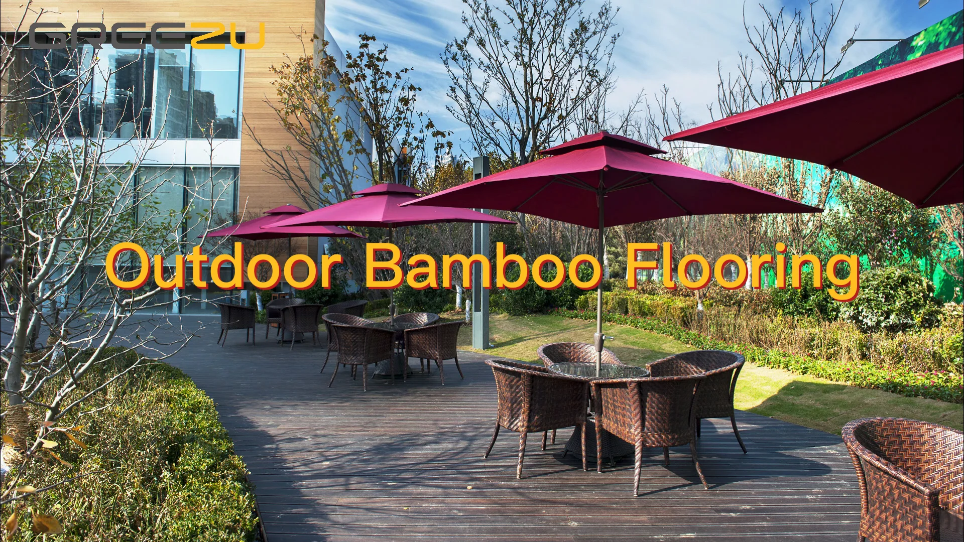 Bamboo Antislippery Swimming Pool Decking Bamboo Outdoor Black Color