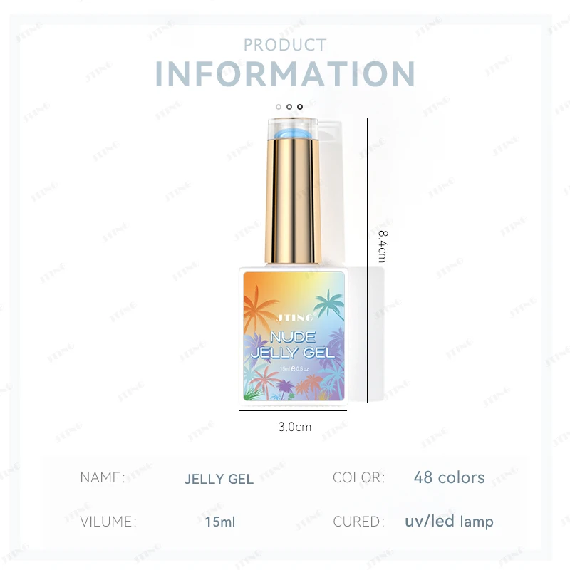 Jting Nail Supplies Custom Unique Brand 48color Jelly Collection Nail