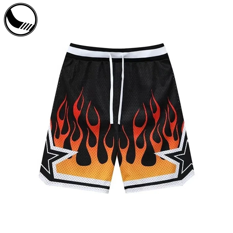 BETHERIVAL Oem Sports Running Gym Sweat Custom Logo Printed Basketball Polyester Gym Workout Sublimation Pocket Men's Mesh Shorts manufacture