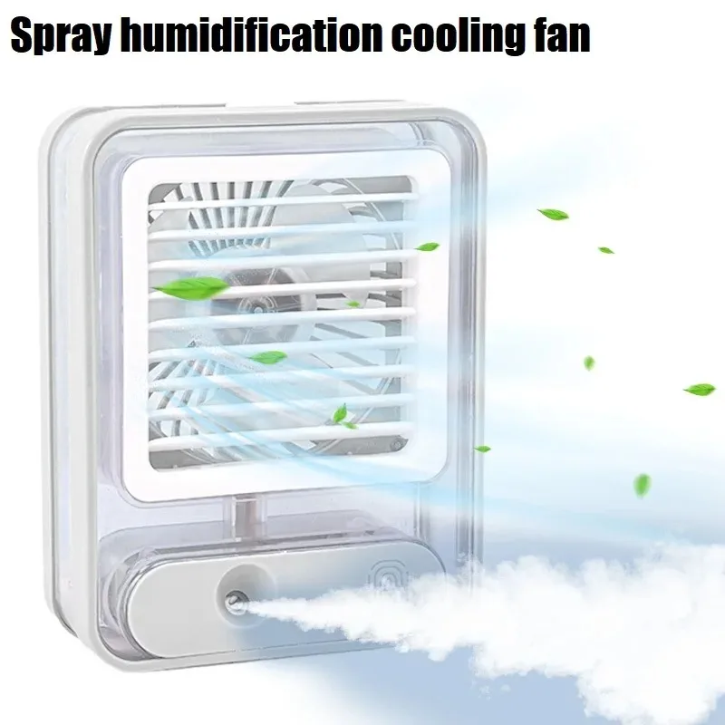 Tragbarer Klimaventilator für den Haushalt, kleiner Luftkühler mit Hydrokühlung und Luftbefeuchterfunktion, tragbar, regulierbar, 3 Geschwindigkeitsstufen, ideal für Büro und Zuhause_voghion.com
