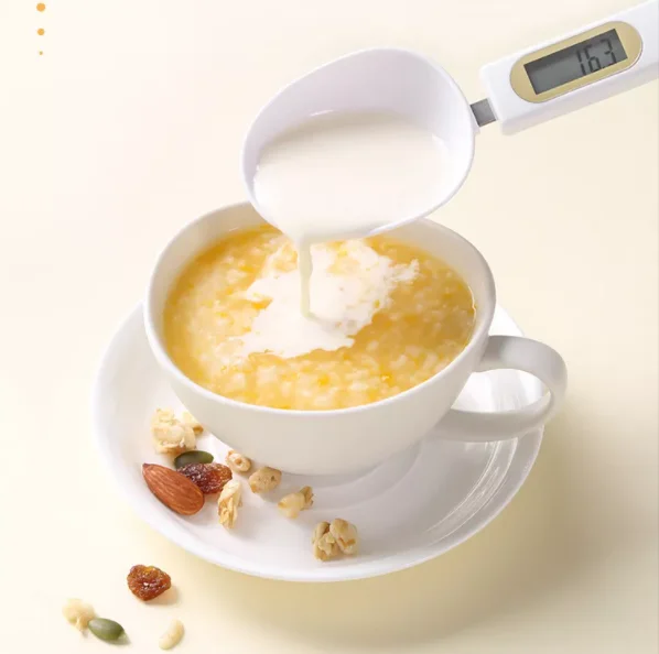 Balance Cuillère Alimentaire Numérique 500g/0.1g Luqeeg - Cuillère Doseuse Électronique Noire LCD