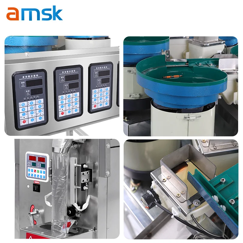 Automatic Multifunctional Screw Filling Machine Metal Screws Nuts Metal Washers Counting Packaging Vibrating Wrapping Machine