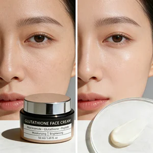 Wholesale Customization Facial Cream with Niacinamide Glutathione Peptide and Hydro Ceramide for Moisturizing and Brightening