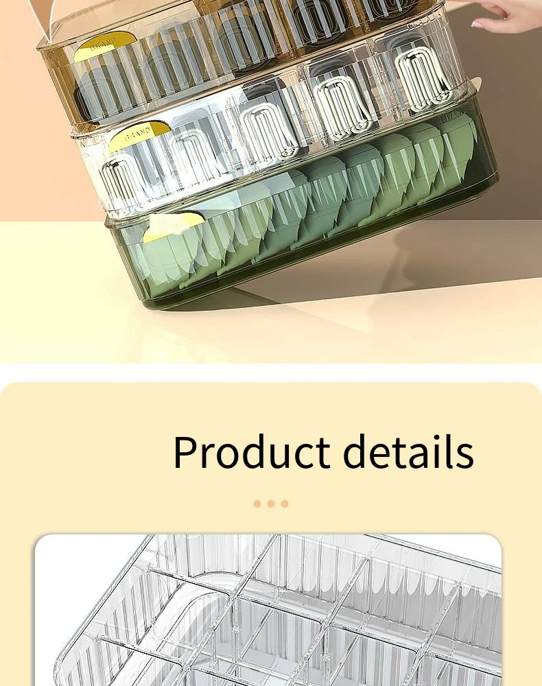 Household wardrobe underwear storage box drawer type can be stacked storage box divided socks underwear storage box details