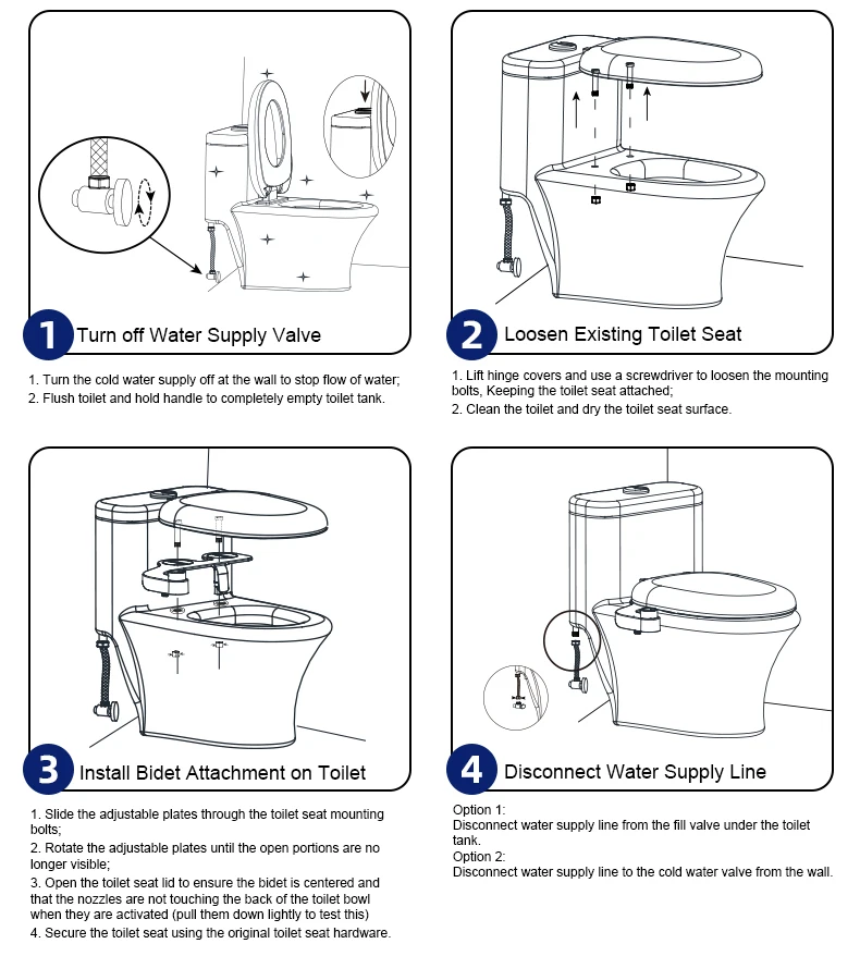 Modern Fresh Water Non-electric Bidet Sprayer OEM/ODM Ultra-Slim Shattaf Bathroom Retractable Dual Nozzle Bidet Attachment factory