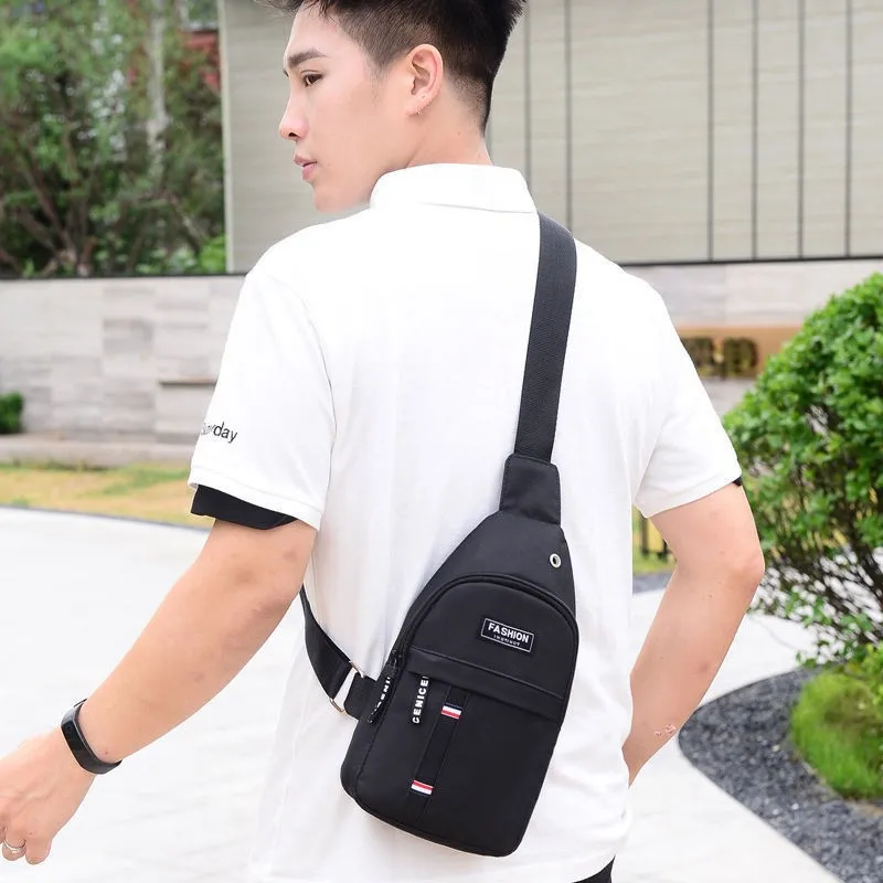 Men's Chest Bag New Youth Student Waist Bag Leisure Small Backpack ...