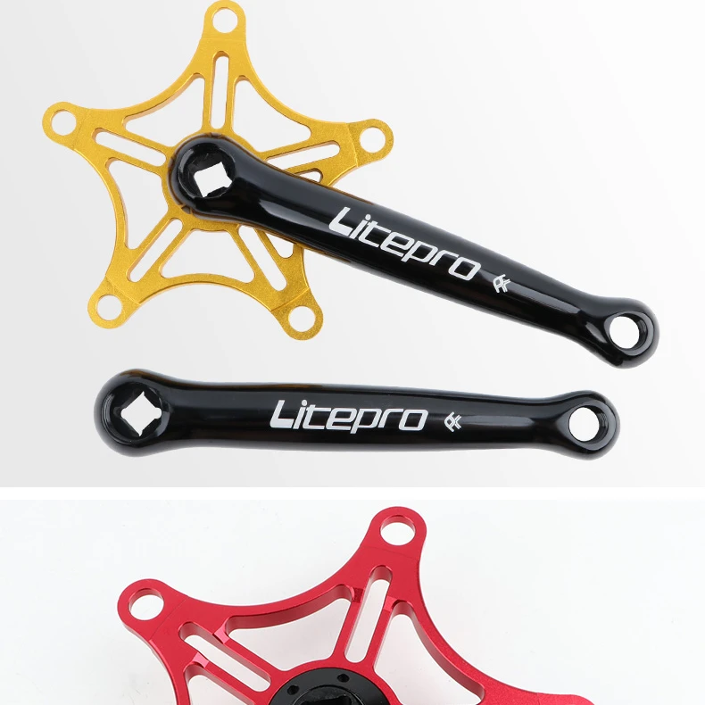 Litepro折りたたみ自転車クランクセットBCD130スクエアホールクランクスプロケット46/48/50/52/54/56/58Tスクエアホール クランクブロンプトンバイク用| Alibaba.com