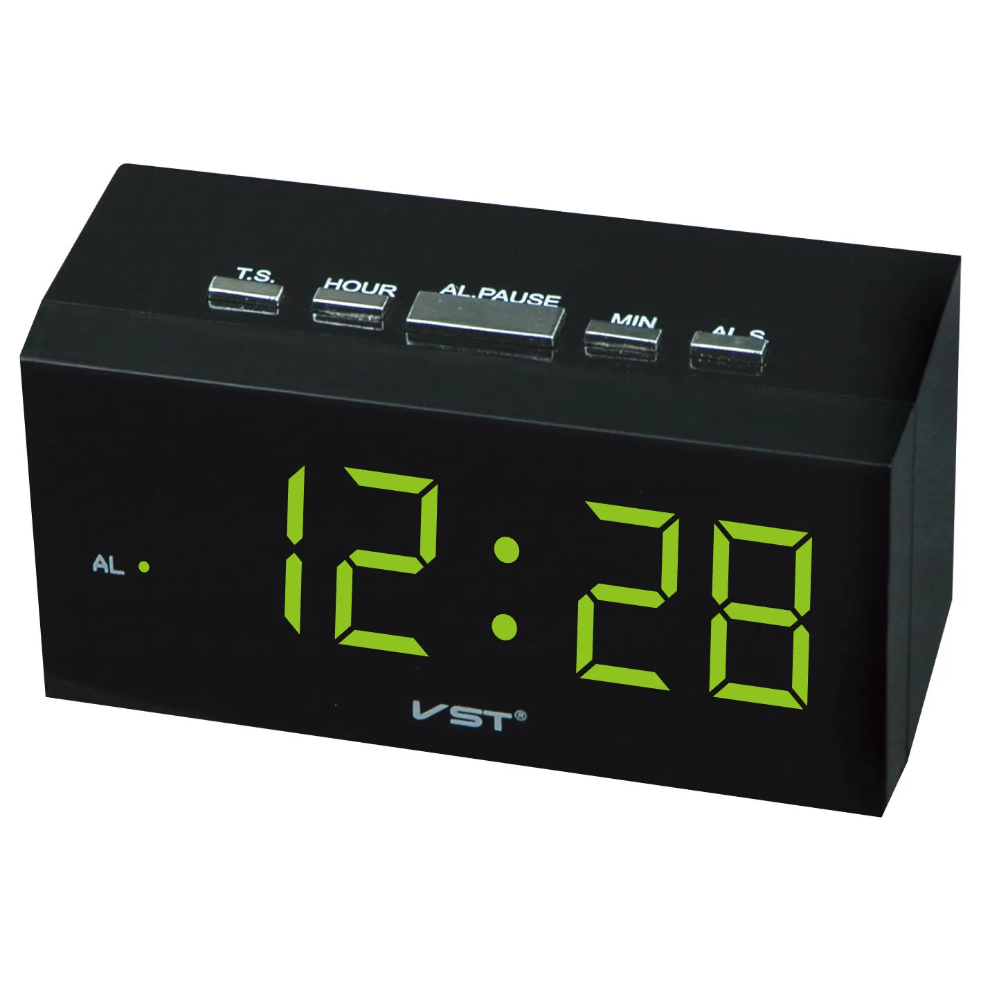 Plug-In Rectangular LED Digital Clock Colorful Number Display Alarm Clock with Electronic Movement and Projection Function
