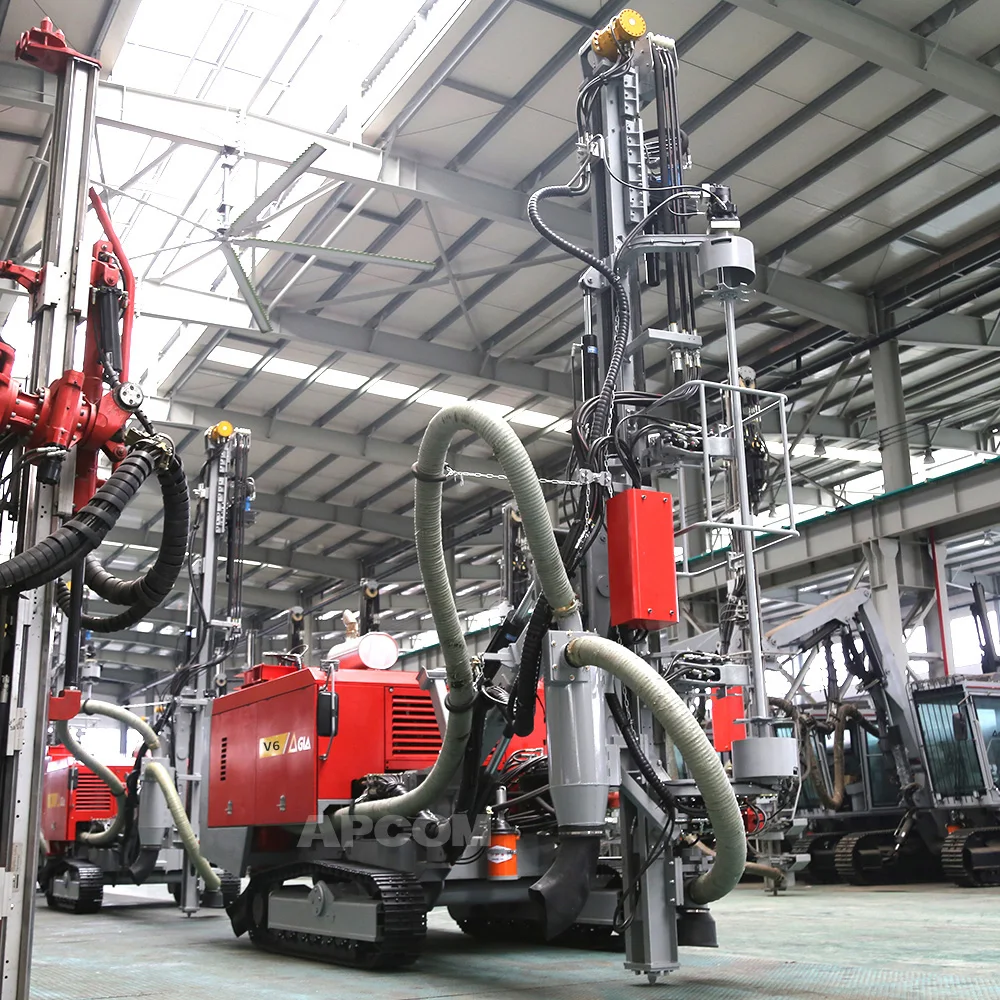 APCOM V6 DrillingRig Small Open Air DTH Portable Drill Rig DTH Hammer Ore Mine Drill Rig