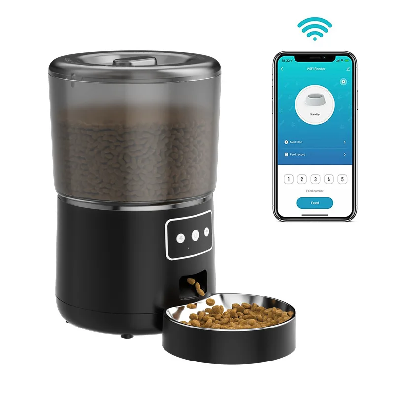 10 Meals Per Day Wifi Pet Feeder With App Control For Remote Feeding
