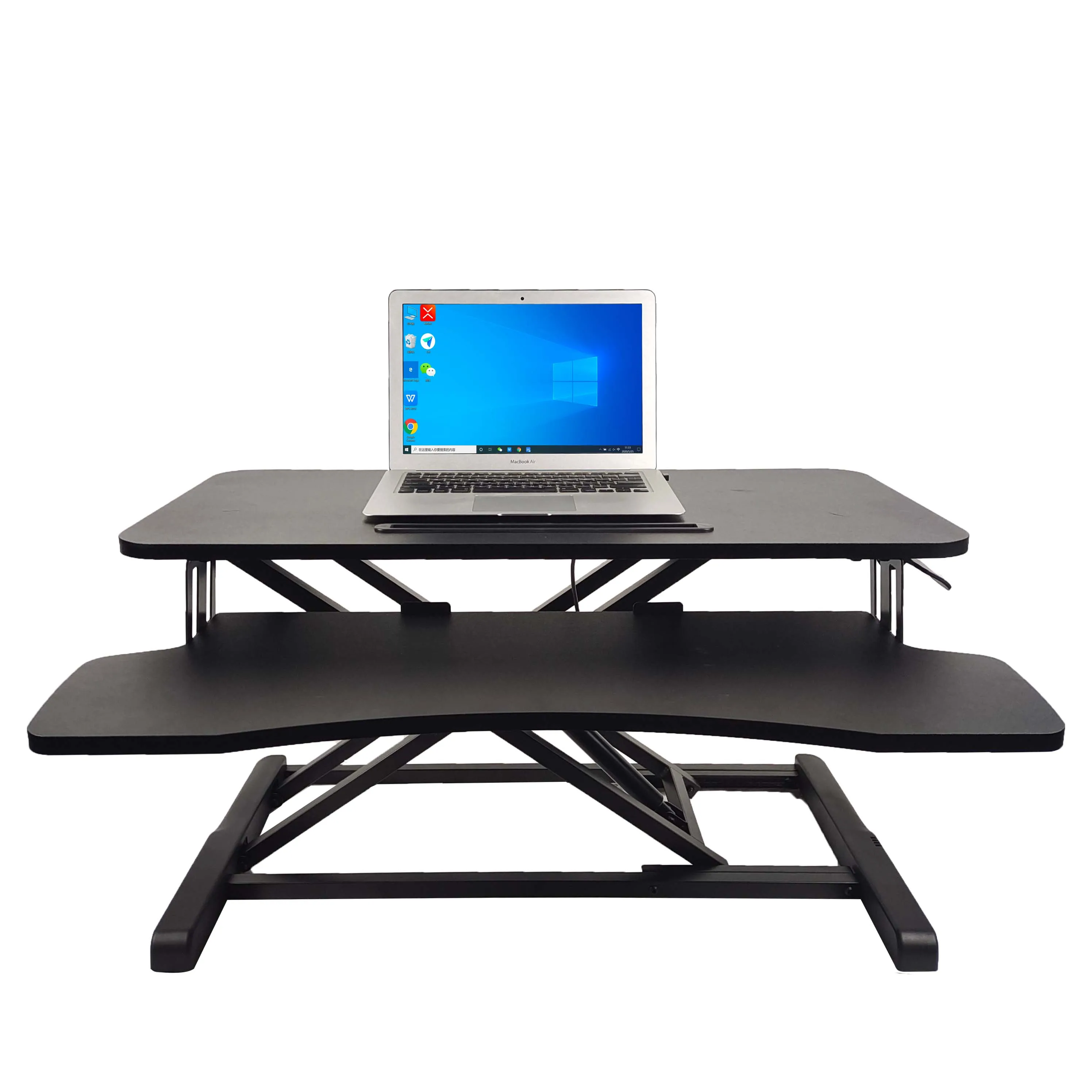Height Adjustable Gas Spring Computer Lifting Stand up Standing Desk on Desktop