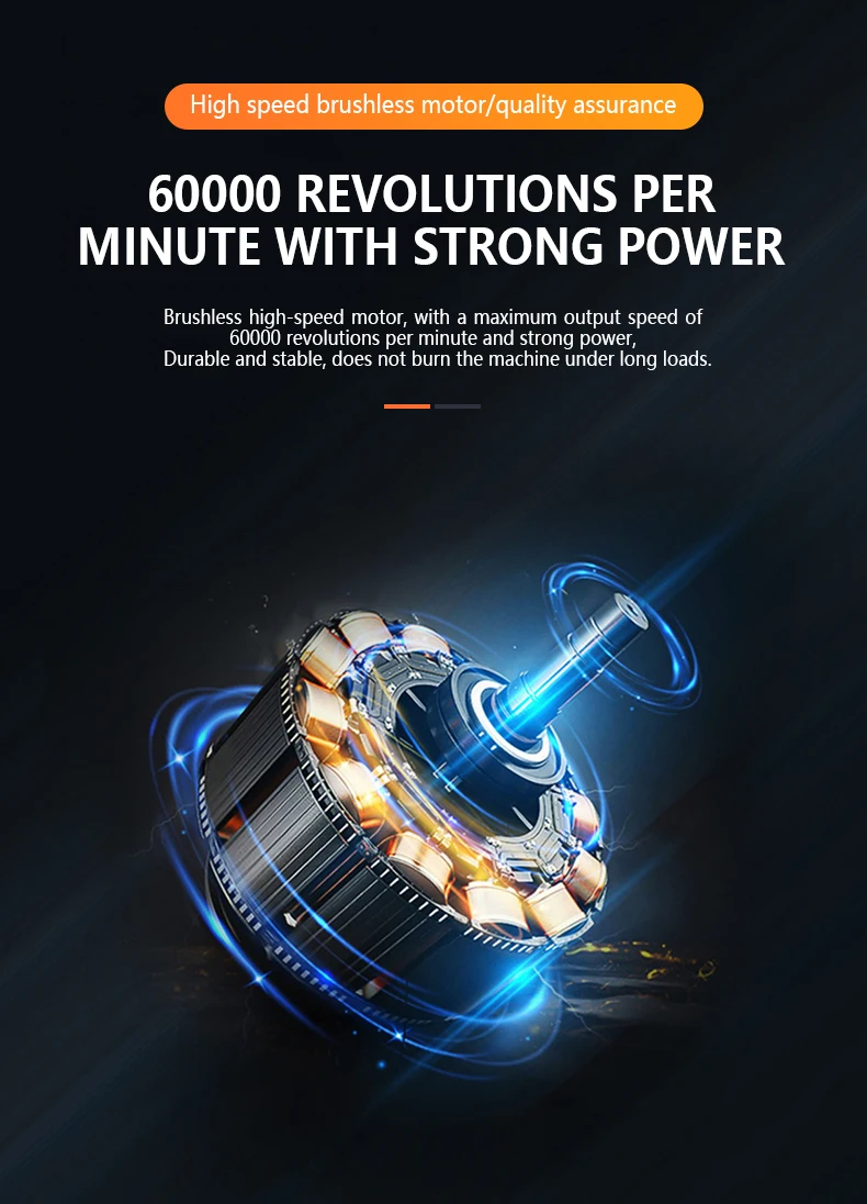 X64 Car Violent Blower Thrust 1.6kg Handheld Fan 64mm Brushless Motor Leaf Blower Suitable for Makita 18-21V Batteries - view 5